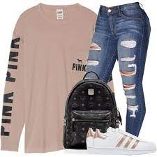 Casual By Oshonsparkles On Polyvore Featuring Victoria S Secret Adidas Originals And Mcm Cute Outfits Cute Outfits For School Pink Outfits