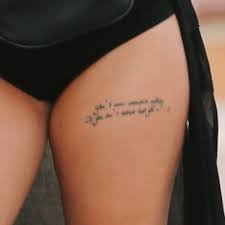 Her friends and family have been really worried about her. Chloe Ferry Writing Thigh Tattoo Steal Her Style