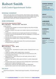 100+ free professional resume samples and downloadable templates for different types of resumes, jobs, and job seekers, with writing and format tips. Appointment Setter Resume Samples Qwikresume