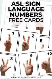 Free Printable Asl Sign Language Number Cards Poster Sign Language For Kids American Sign Language Lessons Learn Sign Language Free