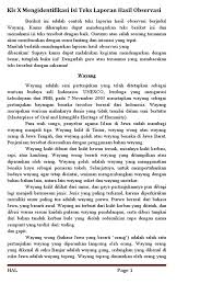 Check spelling or type a new query. Materi Kls X Mengidentifikasi Isi Teks Laporan Hasil Observasi