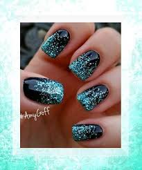 Acrylic Black And Teal Nails How To Get Ombre Nails And 19 Stunning Ways To Rock Them Teal Nails Ombre Nails Glitter Ombre Nails