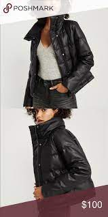 Abercrombie Fitch Mini Faux Leather Puffer Puffer Fashion Leather Puffer Jacket