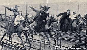 The equestrian themed coaster is equipped with saddle like seats and innovative harnesses that allow. Riding The Steeplechase Coney Island History Project