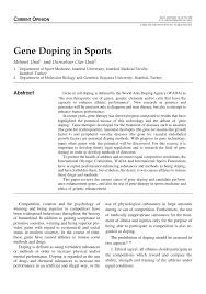 Pdf Gene Doping In Sports