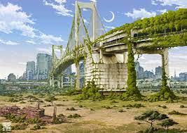 the illustrations of tokyogenso a k a tokyo fantasy depict a post apocalyptic tokyo devoid of people and overtaken by nature rai otherworldly ファンタジ