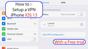 Iphone Vpn Setup Ios 13 And Free Vpn Trial Youtube
