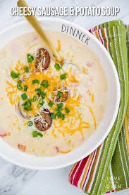 Cheesy potato casserole without the canned cream of anything soup. Sausage And Cheese Potato Soup Love From The Oven