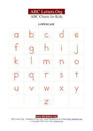 Kids Letter Chart With Abc Alphabets Lowercase Abc Letters Org