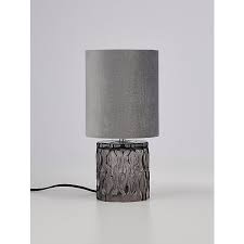 Ceramic, metal, glass, stone effect and wooden table lamps of all styles to suit your decor. Grey Velvet Wavy Glass Table Lamp Home George At Asda