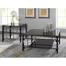 Includes 1 coffee table and 2 end tables. Powell Black Glass Coffee Table And End Table Set In The Accent Table Sets Department At Lowes Com