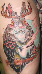 Jackalope Tattoo On Half Sleeve By Londontattooartist Download files and build them with your 3d printer, laser cutter, or cnc. askideas com