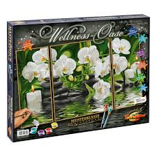 Ein weinglas in folie verpacken: Wellness Oase 50x80 Malen Nach Zahlen Schipper 609260681 Orchideen Gunstig Kaufen Ebay