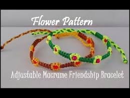 Maybe you would like to learn more about one of these? Flower Pattern Macrame Friendship Bracelet Tutorial Beaded Version Youtube
