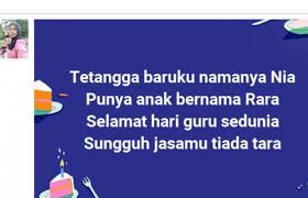 Pantun tentang jasa guru, boleh didedikasikan pantun untuk guru bersara, pantun hari guru lawak. Pantun Tagur Hari Ke 28