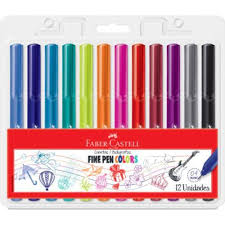 Caneta Faber Castell Fine Pen Pastel Caneta Fine Pen Color 12 Cores Faber Castell No Submarino Com Canetas De Caligrafia Coisas De Papelaria Caneta Faber Castell