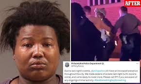 Philly looter known as MEATBALL breaks down in tears in mugshot after  livestreaming herself during looting of Apple, Footlocker and Lululemon  stores