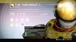 The taikonaut is a year 2 exotic armor released in the taken king expansion. Destiny Ttk The Taikonaut Exotic Helmet Youtube
