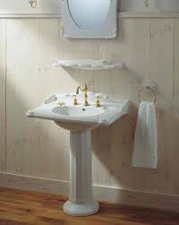pedestal sink backsplash ideas