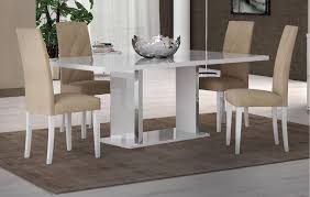 Transparent and white tempered glass; Glossy White Dining Room Set 8 Pcs Made In Italy Contemporary Modern Esf Lisa Esf Lisa Set 8