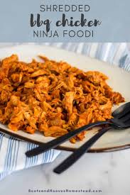Shredded Bbq Chicken Ninja Foodi Recipe In 2020 Pressure Cooker Recipes Chicken Shredded Bbq Chicken Honey Bbq Chicken Crockpot