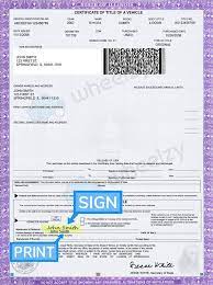How To Sign Your Car Title In Illinois Including Dmv Title Sample Picture