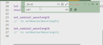 Uri camelcase camel case using c# camel case vs camel case vs title case camel case variable camel case vs kebab case. How To Change Lower Case To Upper Using Regular Expressions In Visual Studio Code Stack Overflow