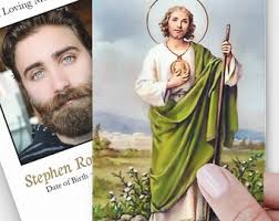 Prayer Cards, St Jude, Catholic Funeral Prayer Cards, Prayer Card Template,  Custom Prayer Cards, Catholic Prayer Cards, Funeral Prayer Cards