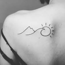 Nature Lover Minimalist Tattoo Mountain Tattoo Wave Tattoo Shape Tattoo Trendy Tattoos Tiny Tattoos