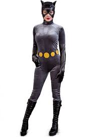 Lured by the thrill of the hunt, she steals rare and beautiful objects with feline names or designs. Catwoman Costume Batman Animated Series Cosplay Jumpsuit For Sale