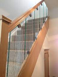 This Staircase Has An Almost Floating Step Effect With Open Rise Steps And Off Set Stringer Support Glass Balustra Glass Stairs Stairs Glass Stair Balustrade