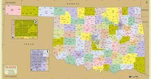 Zip codes for the us state oklahoma. Oklahoma Zip Code Map With Counties Zip Code Map Coding Map