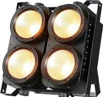 BETOPPER COB PAR LED 4x100W Luci da Palco, Blinder COB Ambra + Bianco  Freddo Aggiornato, Alto CRI/RA (>95), Spotlight DMX512, Luci a 4 Occhi per  ...