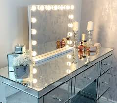 Bedroom,cool awesome make up table design ideas with beautiful black vanity desk on combined nice small glass mirror and gorgeous cream drum shade also comfortable. Amazon Com Hansong Large Vanity Mirror With Lights Hollywood Lighted Makeup Mirror With 15 Dimmable Led Bulbs For Dressing Room Bedroom Tabletop Or Wall Mounted Slim Metal Frame Design White Beauty