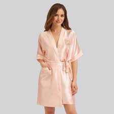 Bride Tribe Dressing Gown Robe Wedding Bridesmaid Maid Of Honour Honor Bride To Be Pamper Pyjamas Kimono Wrap Satin Silk Gift Rose Gold Bridesmaid Dressing Gowns Dressing Gown Robe Bridesmaid Robe