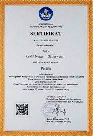 Sekolah dengan kompetensi guru dan pendidikan yang bermutu menjadi salah satu pilihan orangtua siswa. Contoh Sertifikat Kegiatan Pelatihan Seminar Dan Workshop Didno76 Com