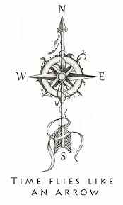 Time Flies Like An Arrow But Fruit Flies Like A Banana And Fruit Flies Like A Banana D Compass Tattoo Compass Tattoo Design Tattoos