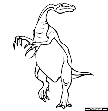 Explore the world of dino's next adventure with these free printable coloring pages for both kids and adults. Therizinosaurus Online Coloring Page Online Coloring Pages Coloring Pages Dinosaur Coloring Pages
