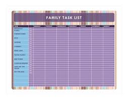 Downloadable Family Chore Chart Template Family Chore