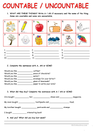 Countable and uncountable nouns images. Countable Uncountable Nouns English Esl Worksheets For Distance Learning And Physical Classrooms