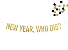 New Year Who Dis Banner Choice Of 9 Glitter Colors Perfect Etsy Funny New Year New Years Eve Party New Year Banner