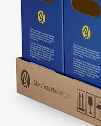 Download Paper Palette With Four Textured Boxes Mockup In Box Mockups On Yellow Images Object Mockups PSD Mockup Templates