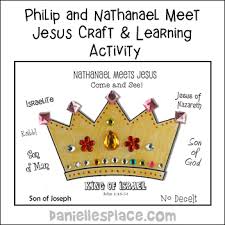 Free to download and print. Philip And Nathanael Bible Crafts