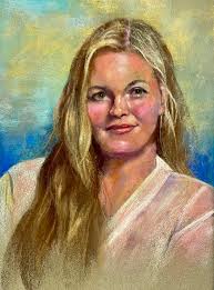 Morning's Kiss" (pastel, 18x24 inches) I caught the reference photo of this  mama and baby longhorn