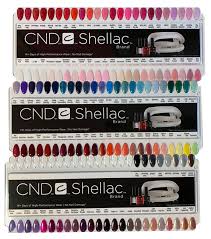 Cnd Shellac Salon Nail Tip Colour Chart Palette 128 Colour