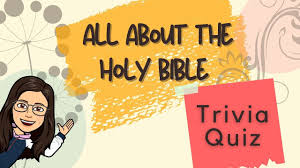 Who was the first man to All About The Holy Bible Trivia Bible Quiz Trivia Questions And Answers With Bible Reference Youtube