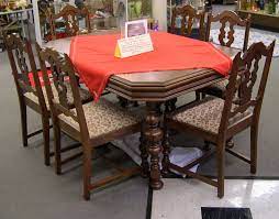 Dining room furniture is furniture used to assist in the decoration of a dining room where eating and entertaining takes place. Antique Dining Set Table 6 Chairs Buffet 1930 S Vintage Dinning Room Set Antique Dining Rooms Furniture Antique Furniture