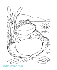 School's out for summer, so keep kids of all ages busy with summer coloring sheets. Frog Near A Pond Coloring Pages Printable