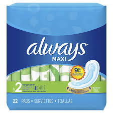Always Maxi Feminine Pads For Women Size 1 Regular Absorbency Unscented 24 Count
