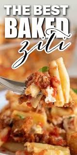 Best Baked Ziti In 2020 Ziti Recipes Sweet Italian Sausage Recipes Baked Ziti